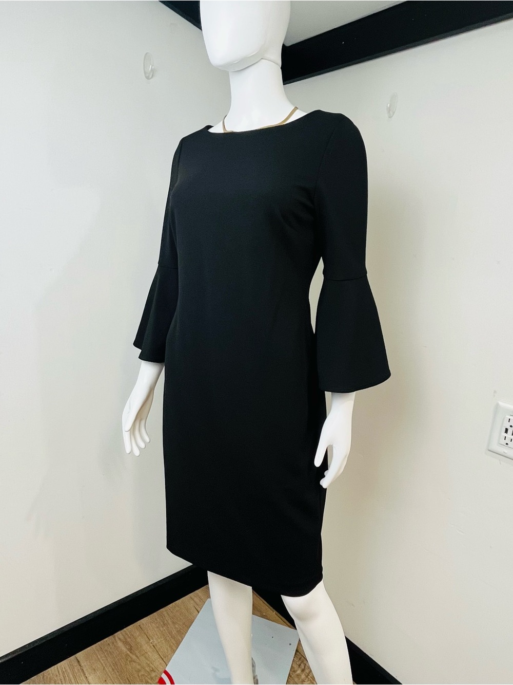 calvin klein black dress with bell sleeves | Dresses | Calvin Klein Bellsleeve Sheath Style:SVA23005 37.5L from shoulder to W26 DRESSES Liora's Wrath Mini Dress